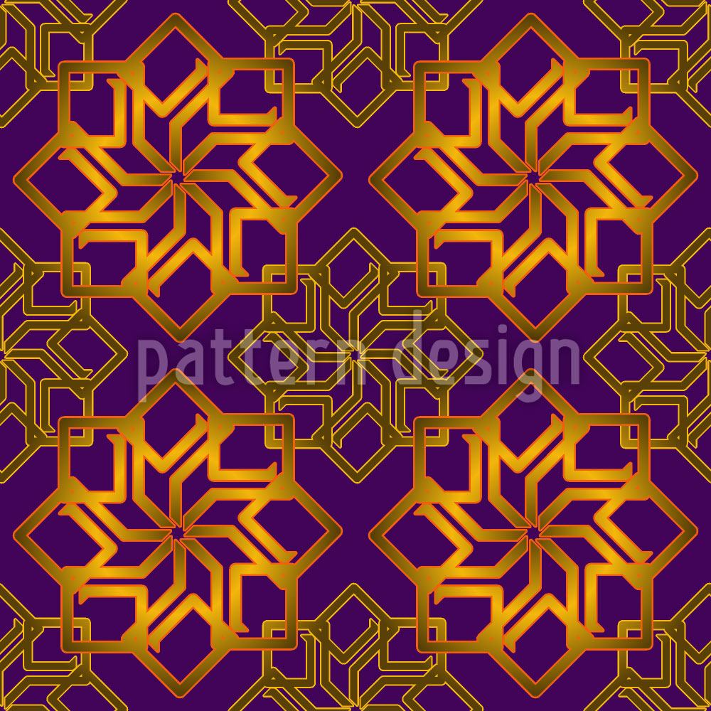 patterned-wallpaper-golden-stars-on-violet