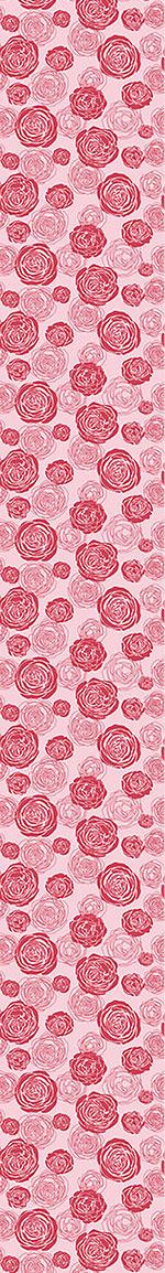 patterned-wallpaper-rose-blooms-red-pink