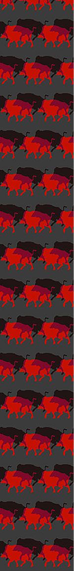 patterned-wallpaper-wild-boar-in-red