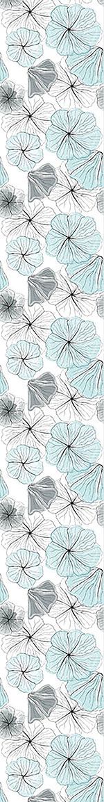 patterned-wallpaper-hibiscus-blossoms-aqua