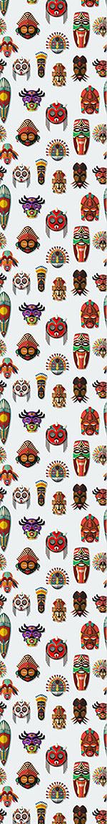 patterned-wallpaper-masks-on-the-wall