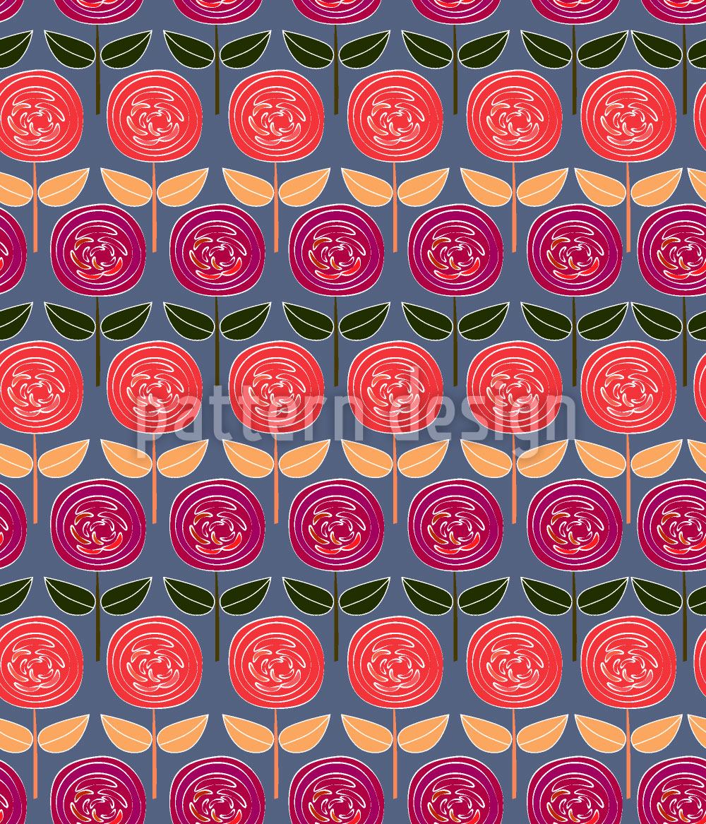 patterned-wallpaper-rows-of-roses