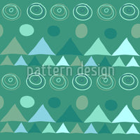 patterned-wallpaper-triangles-in-green