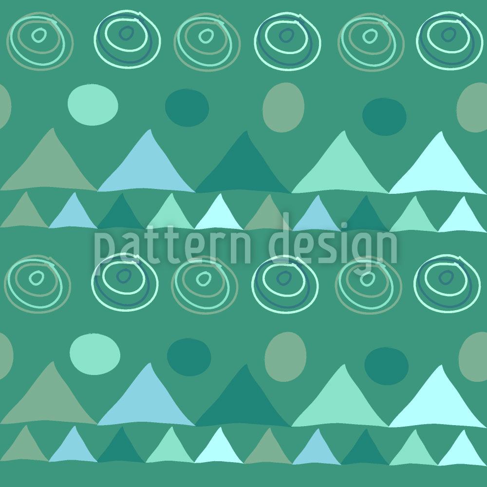 patterned-wallpaper-triangles-in-green