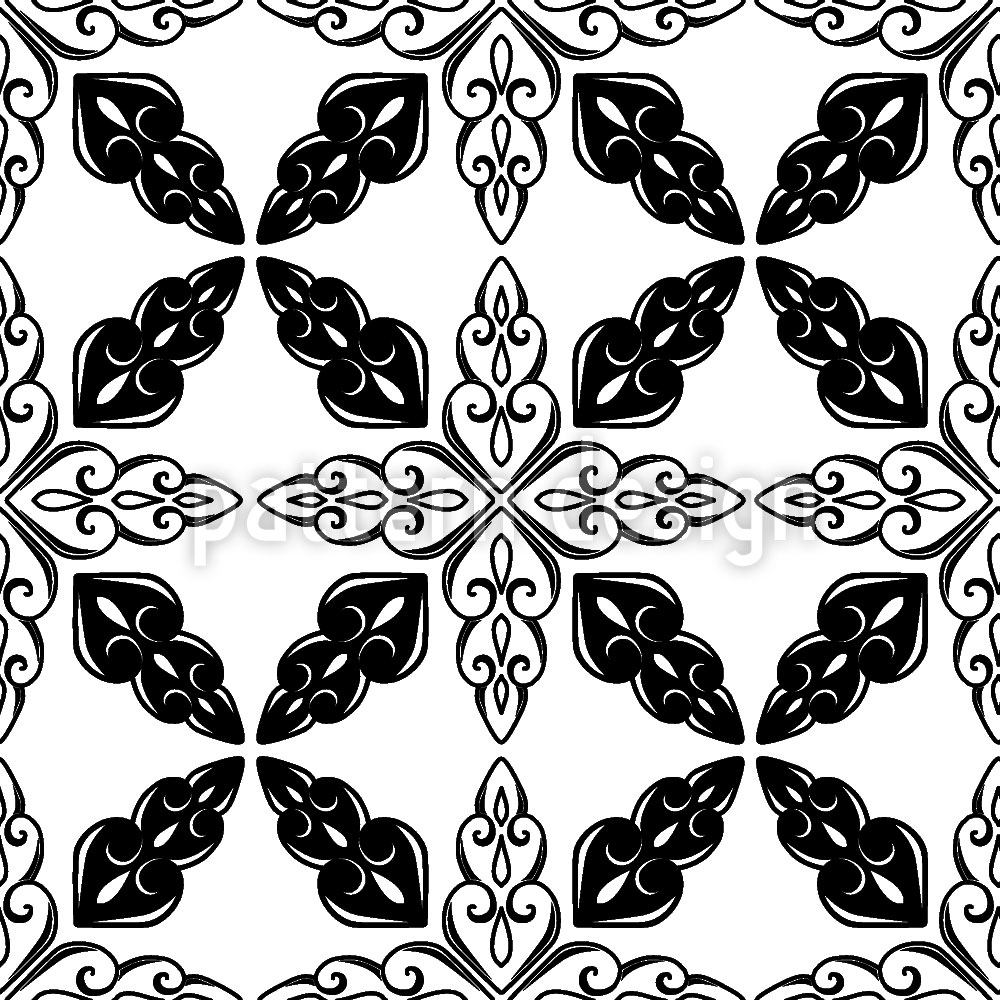 patterned-wallpaper-moroccan-bw