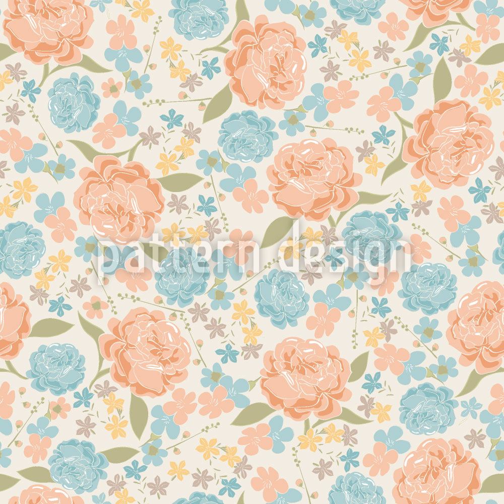 patterned-wallpaper-vintage-rose-garden