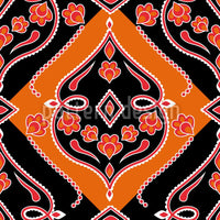 patterned-wallpaper-folkloria-orange