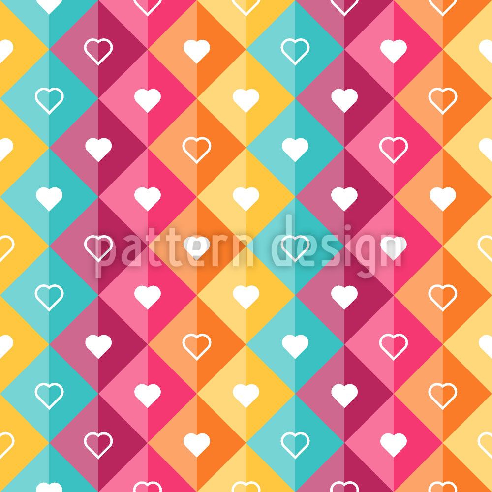 patterned-wallpaper-hearts-in-diamonds