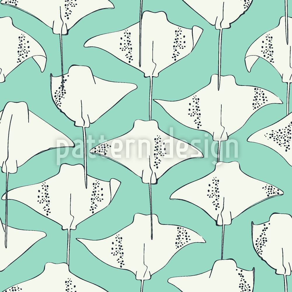 patterned-wallpaper-stingrays