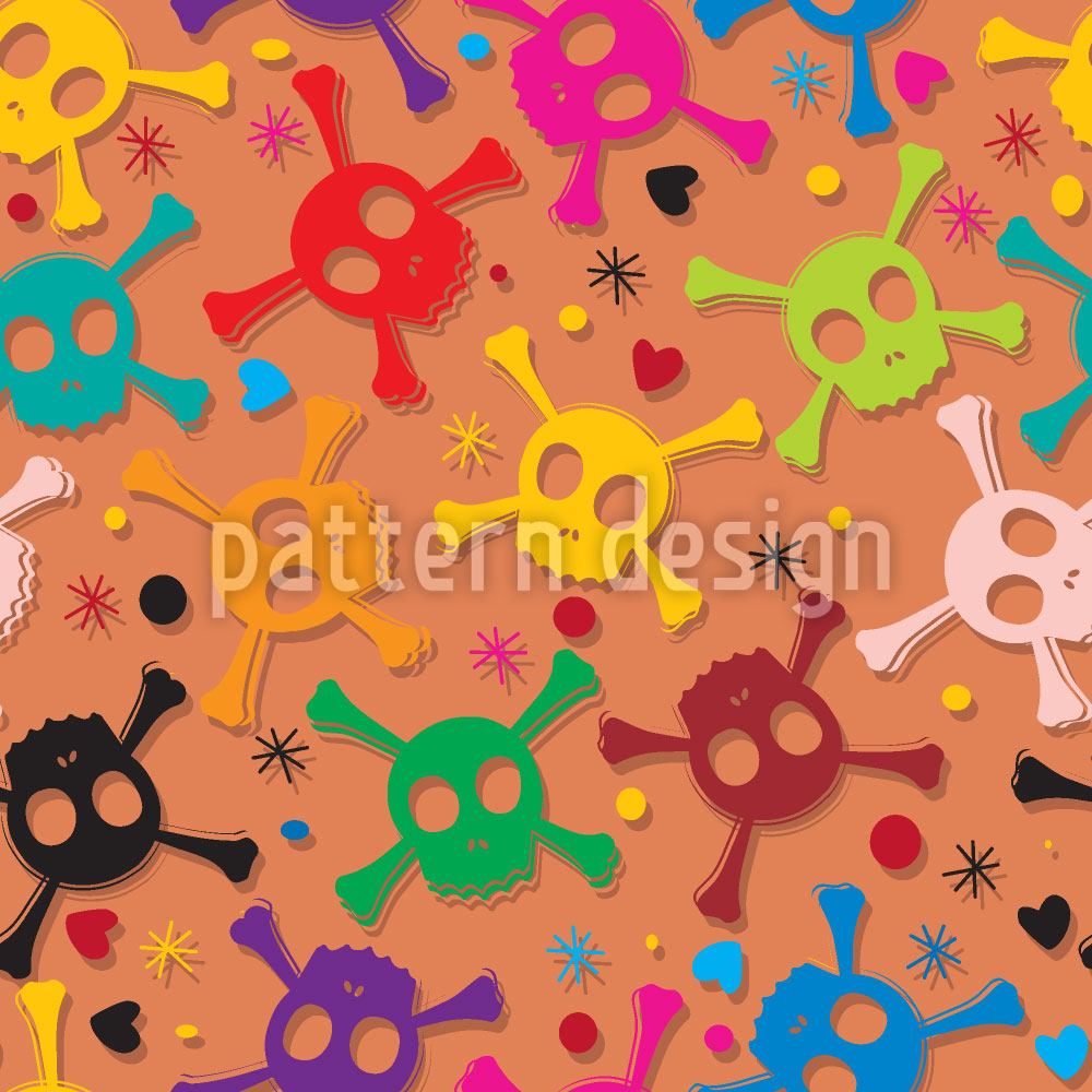 patterned-wallpaper-skulls-pirate-party