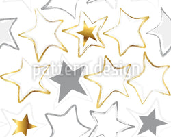 patterned-wallpaper-stars-seam-in-the-snow