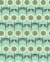 patterned-wallpaper-rows-of-sunflowers