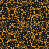 patterned-wallpaper-floral-gold-jewellery