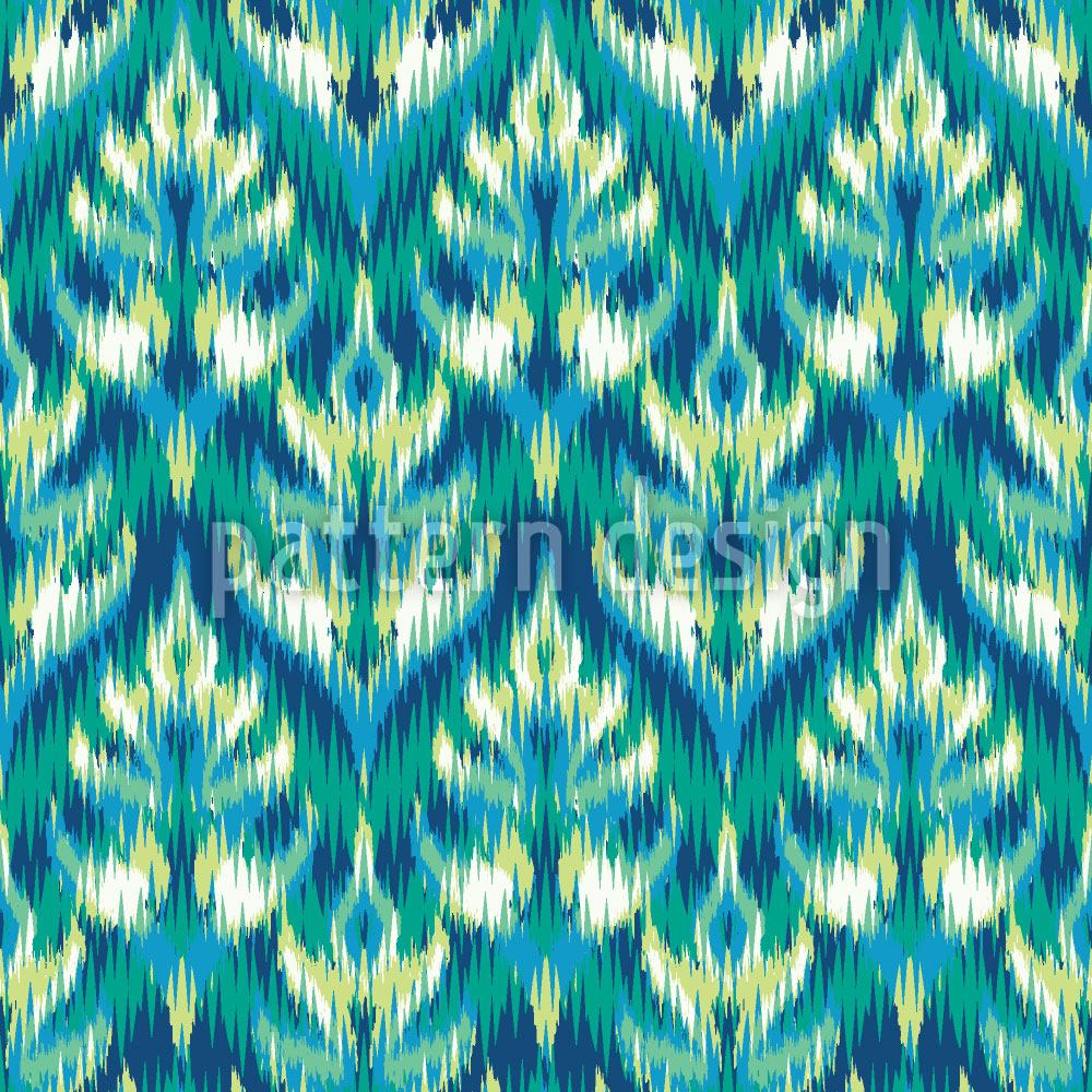 patterned-wallpaper-asian-ikat-damask