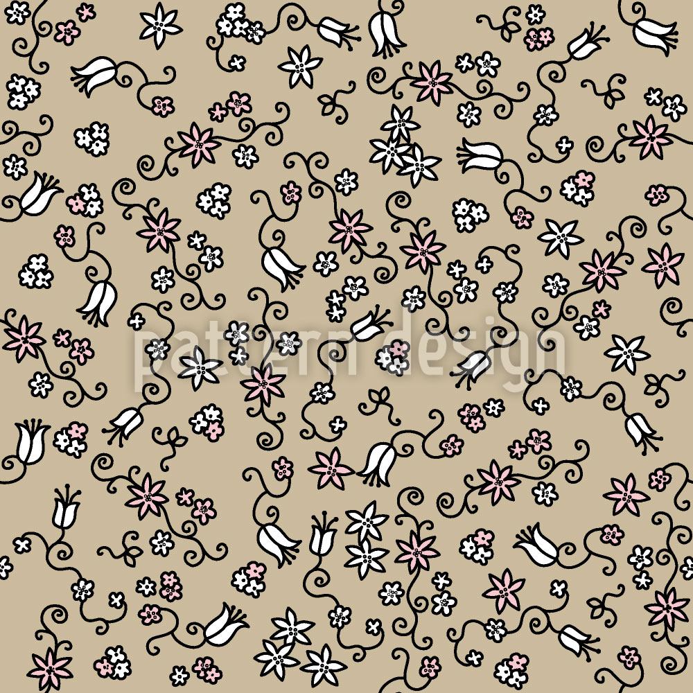 patterned-wallpaper-sea-of-blossoms-on-sand