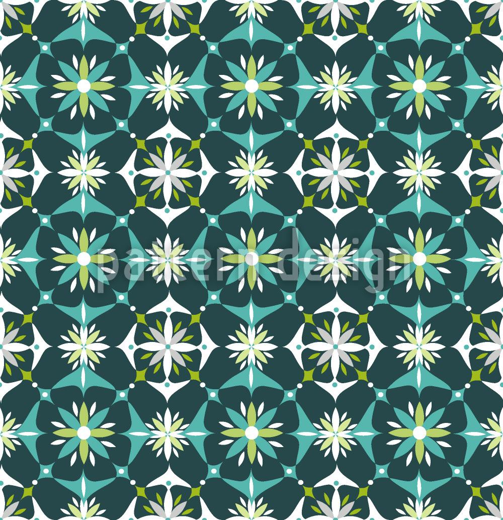 patterned-wallpaper-floral-mosaic-in-spring