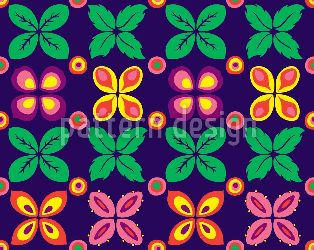 patterned-wallpaper-flower-bed-round