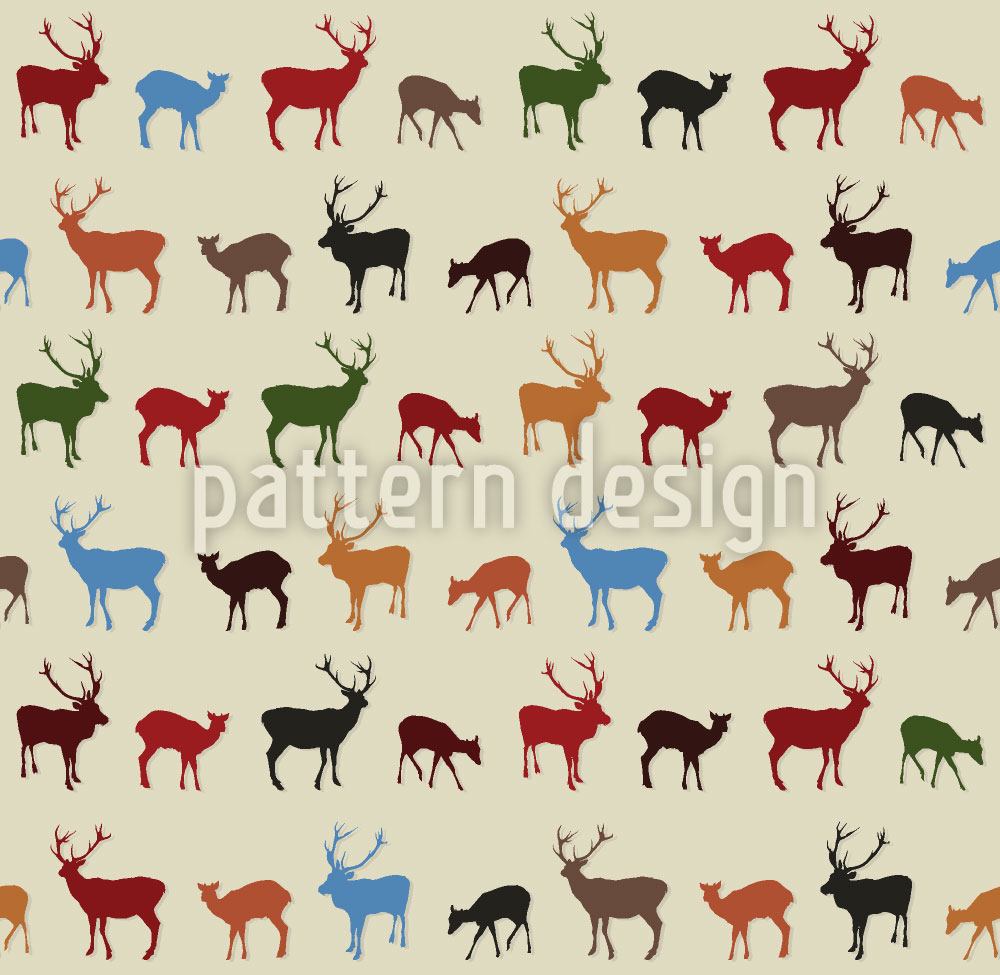 patterned-wallpaper-reindeer-gathering