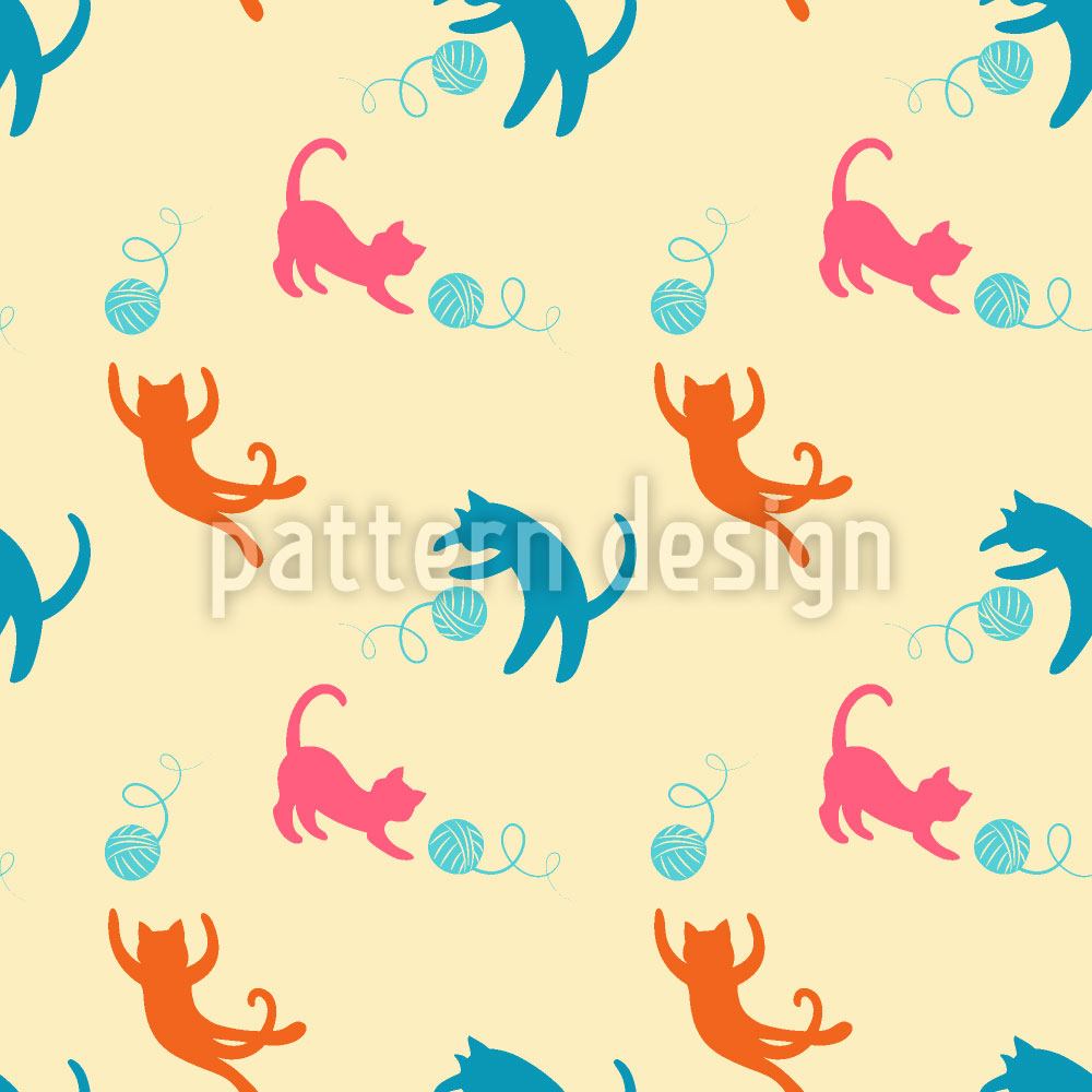 patterned-wallpaper-cats-love-to-play