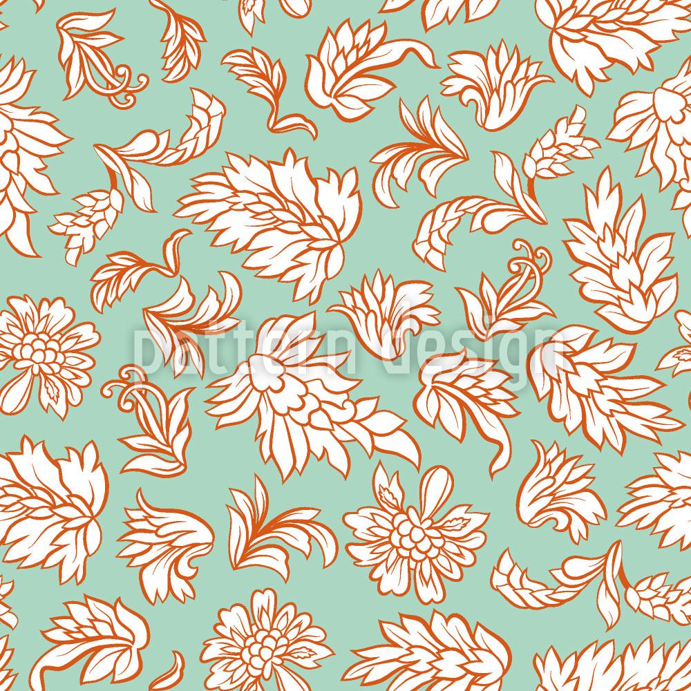 patterned-wallpaper-leafage-mint