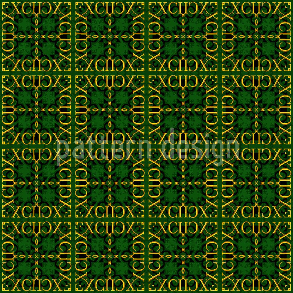 patterned-wallpaper-ninety-one-in-gold-letters