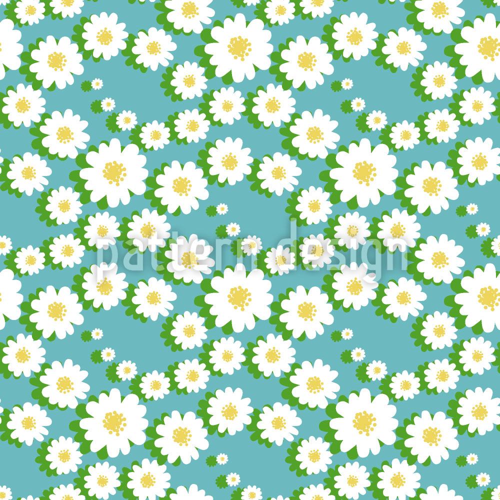 patterned-wallpaper-daisy-garlands