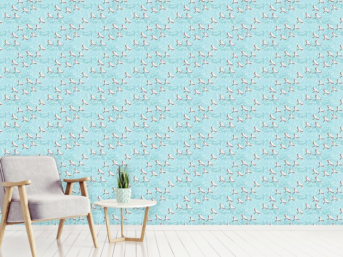 patterned-wallpaper-flamingo-road