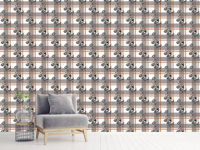 patterned-wallpaper-checked-pattern-with-skulls