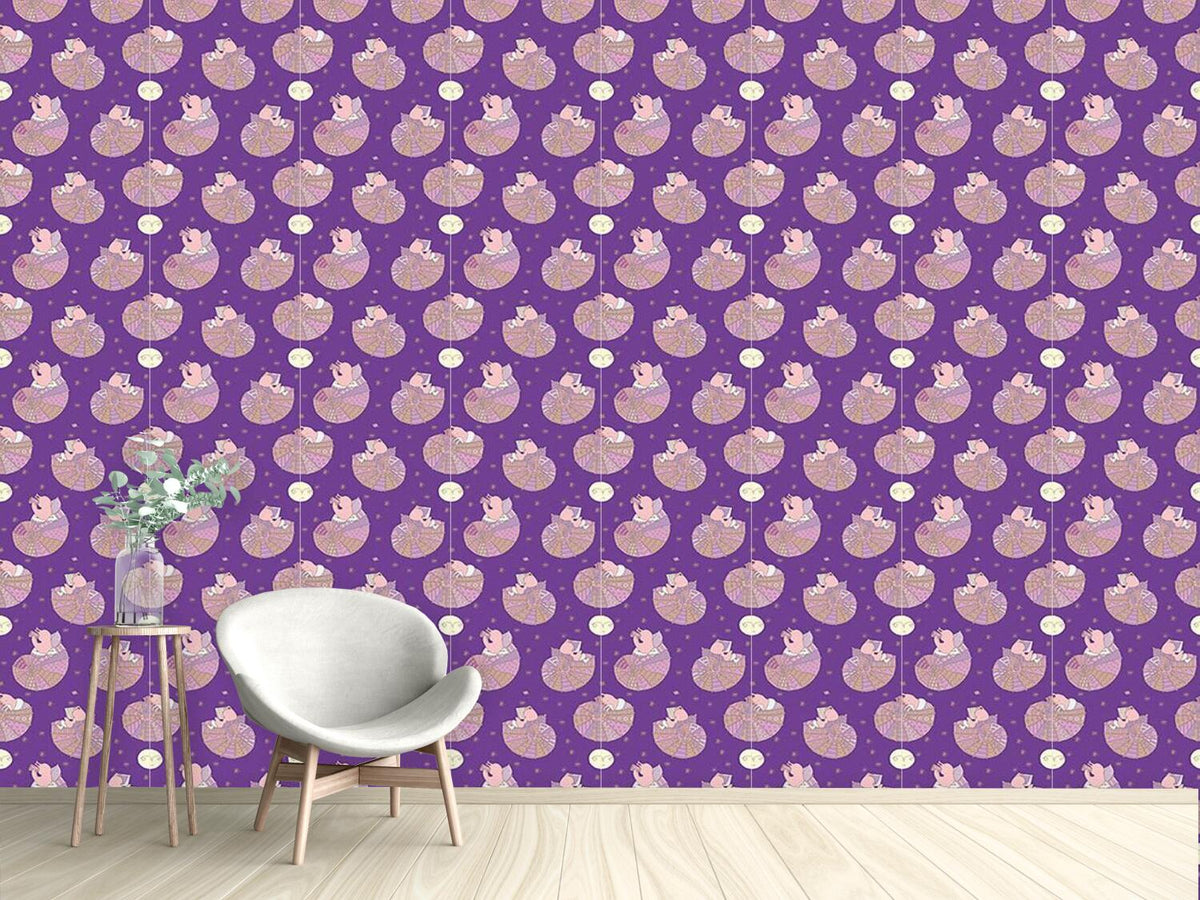 patterned-wallpaper-miss-snail-and-the-man-in-the-moon