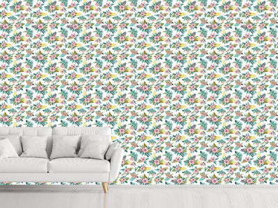 patterned-wallpaper-bouquet