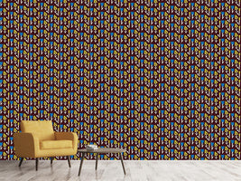 patterned-wallpaper-flower-fantasy-on-brown