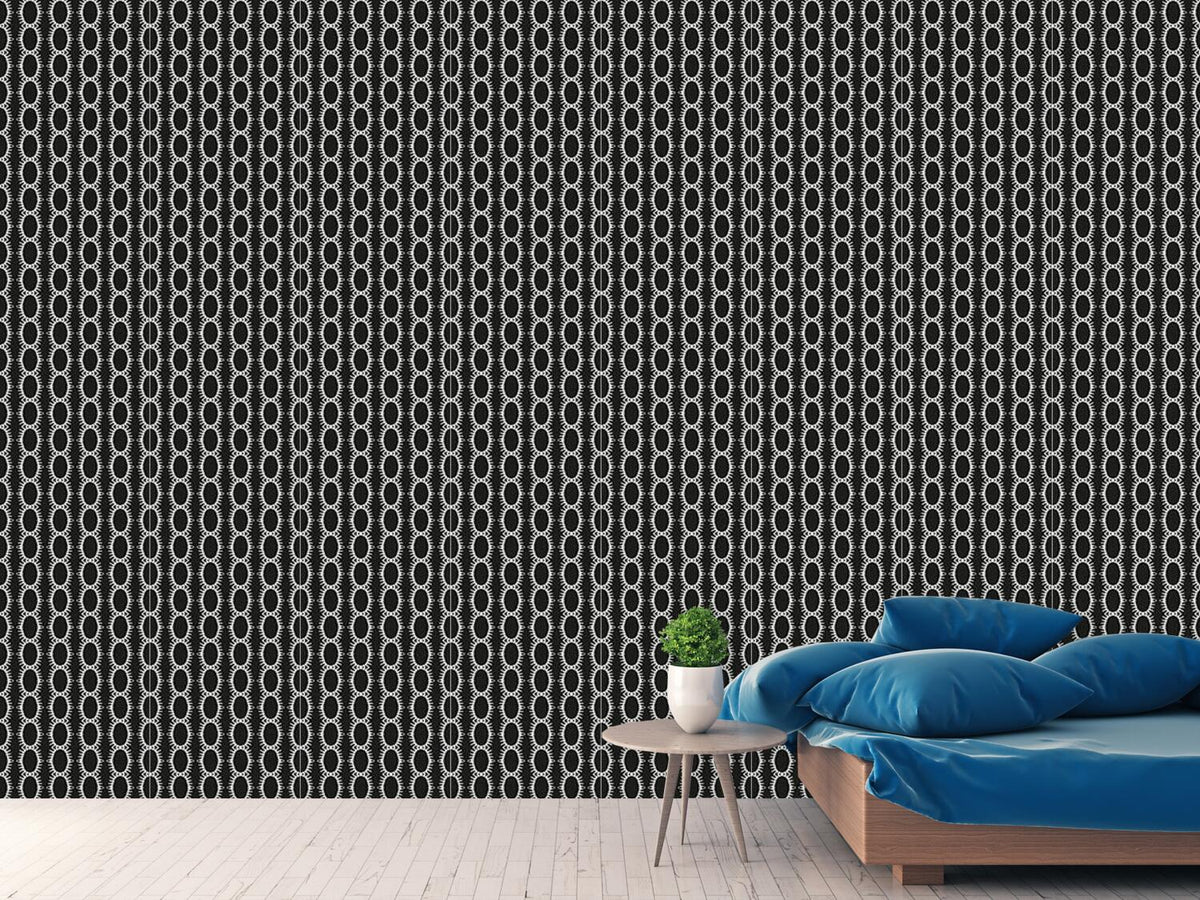 patterned-wallpaper-chained-ovals