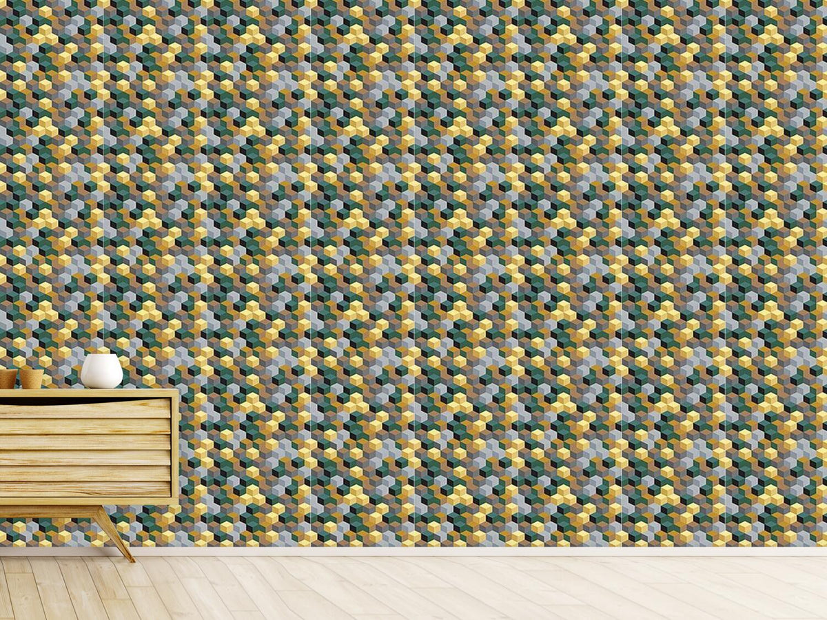 patterned-wallpaper-grid-of-cubes