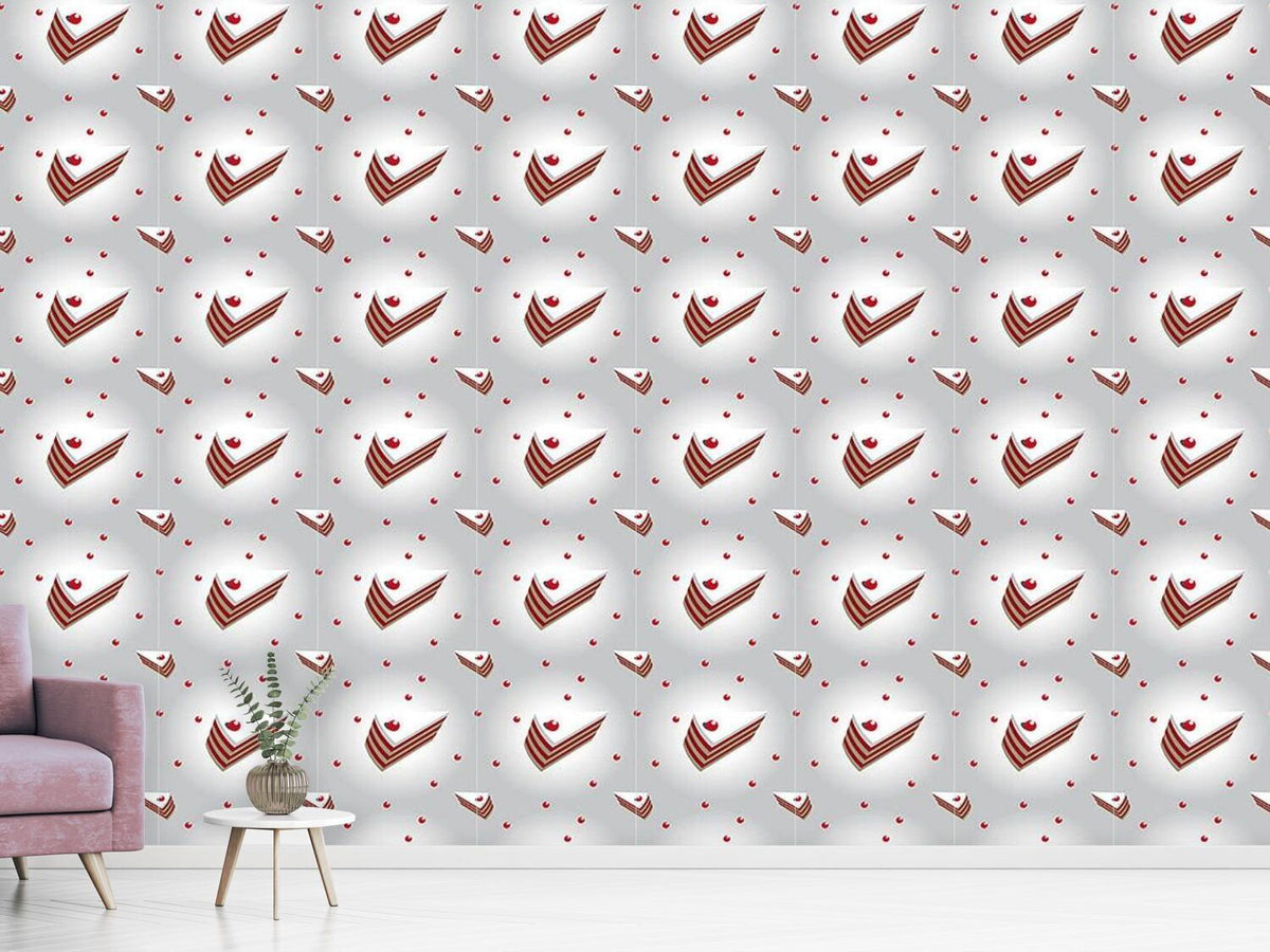 patterned-wallpaper-cherry-cream-cake