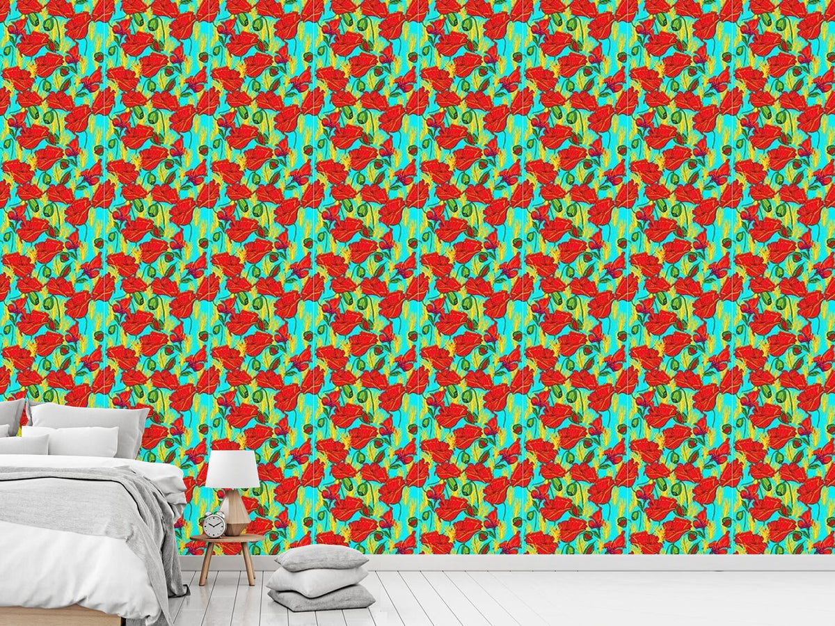 patterned-wallpaper-poppies