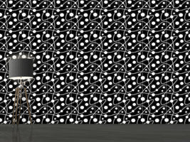 patterned-wallpaper-circular-rounds-black-and-white