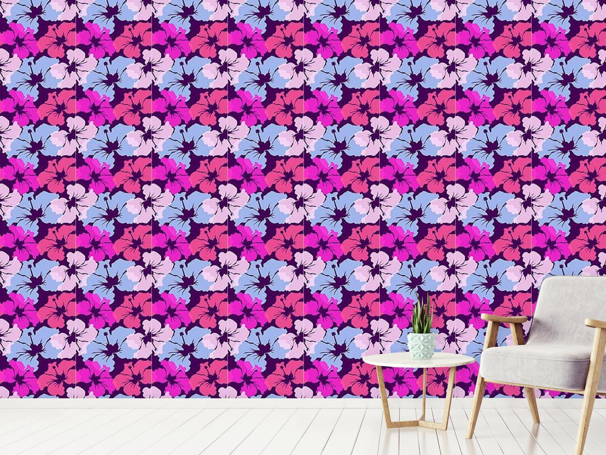 patterned-wallpaper-hibiscus-awakening