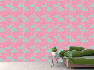 patterned-wallpaper-vintage-flowers-pink