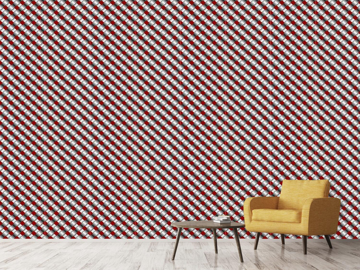 patterned-wallpaper-metallic-mesh