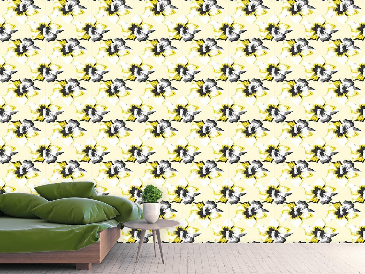 patterned-wallpaper-pop-art-hibiscus