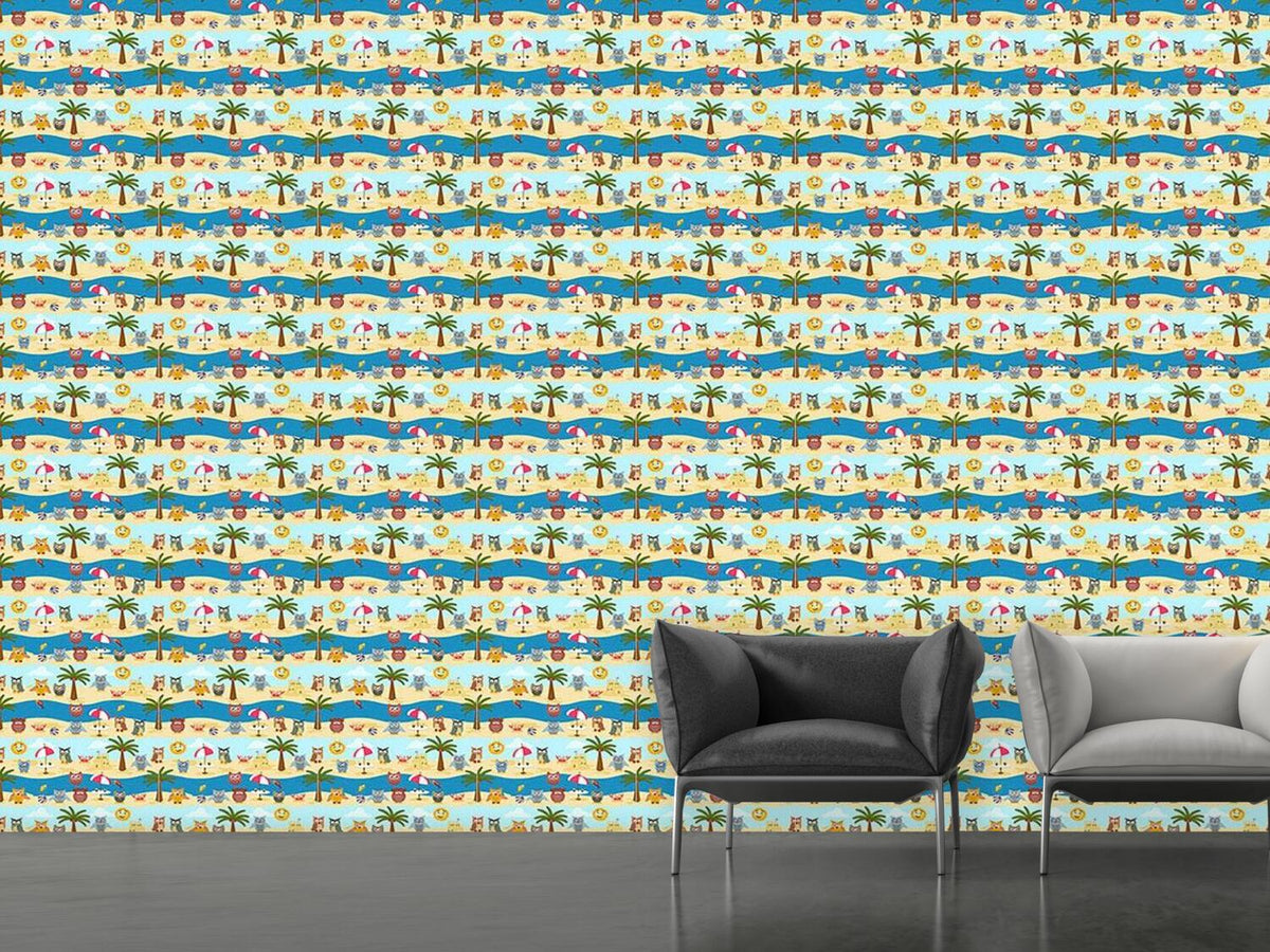 patterned-wallpaper-owls-by-the-sea