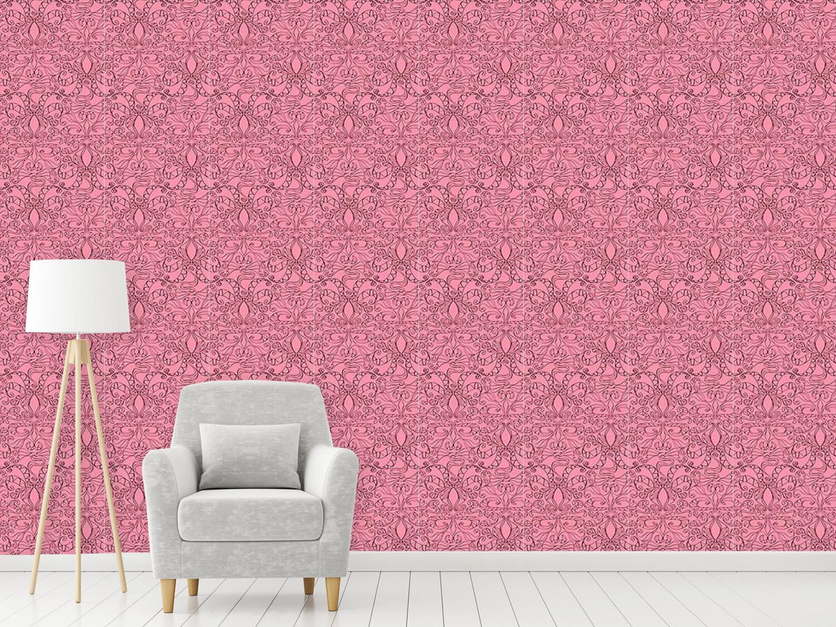 patterned-wallpaper-spiritual-loopies-pink