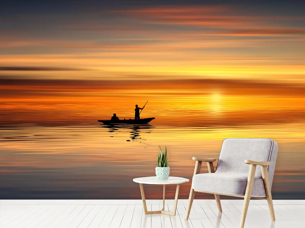 photo-wallpaper-boat-in-the-golden-light