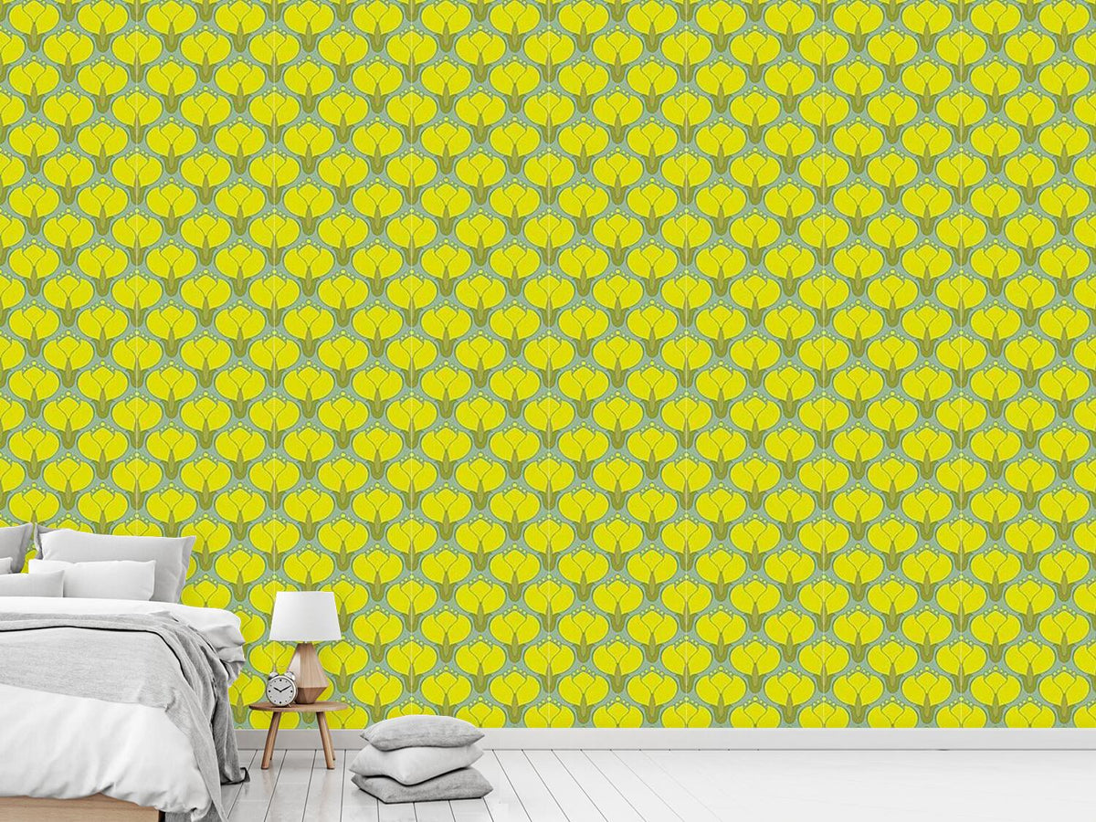 patterned-wallpaper-blooming-cornelian-cherries