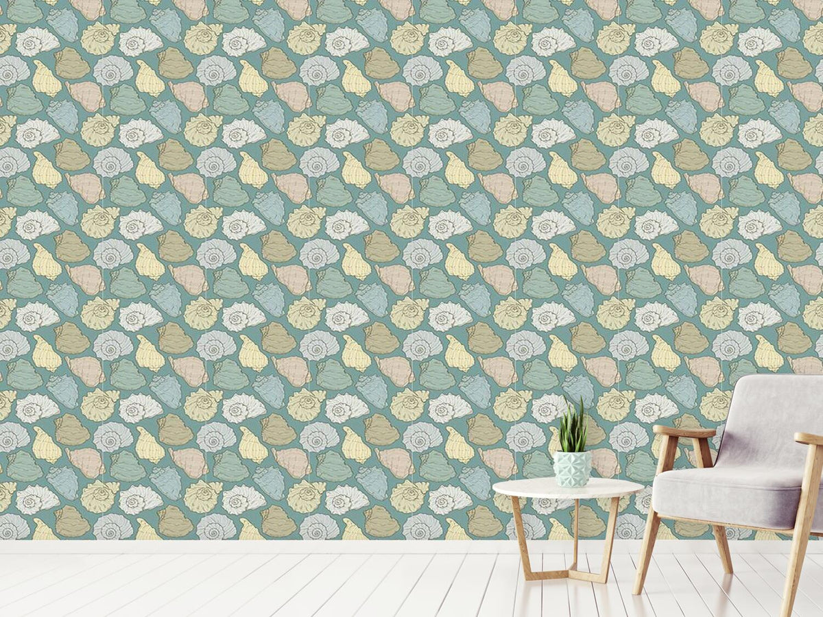 patterned-wallpaper-handdrawn-seashells