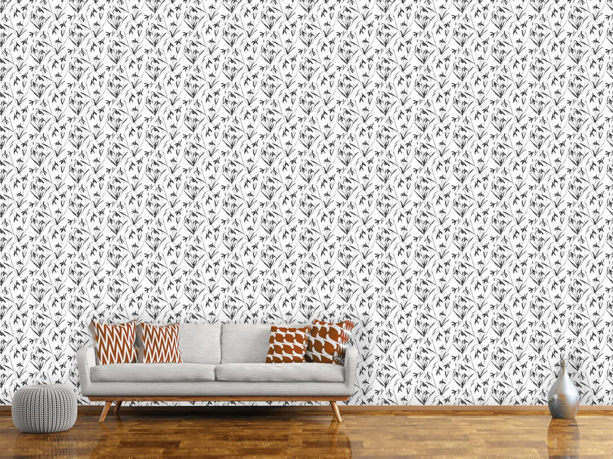 patterned-wallpaper-snowdrops