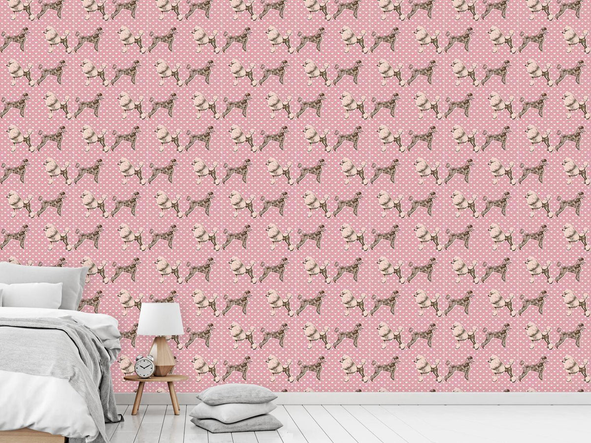 patterned-wallpaper-poodles-with-heart