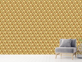 patterned-wallpaper-golden-leaves-morning-glory