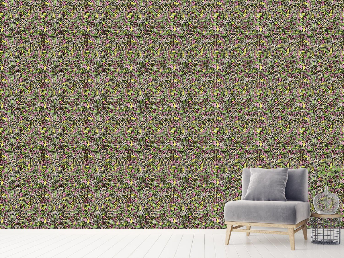 patterned-wallpaper-ethno-fish