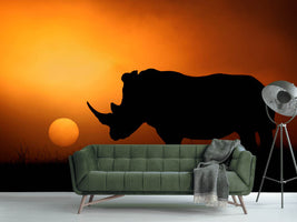 photo-wallpaper-rhino-sunrise